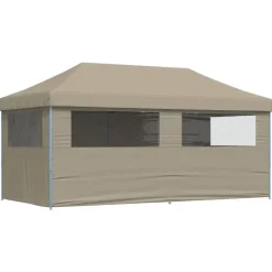 vidaXL Jardín-Carpa Pop-up para fiestas Taupé 580 x 292 x 315 cm Tela Oxford
