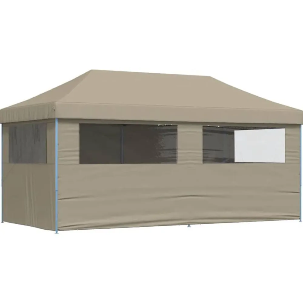 vidaXL Jardín-Carpa Pop-up para fiestas Taupé 580 x 292 x 315 cm Tela Oxford