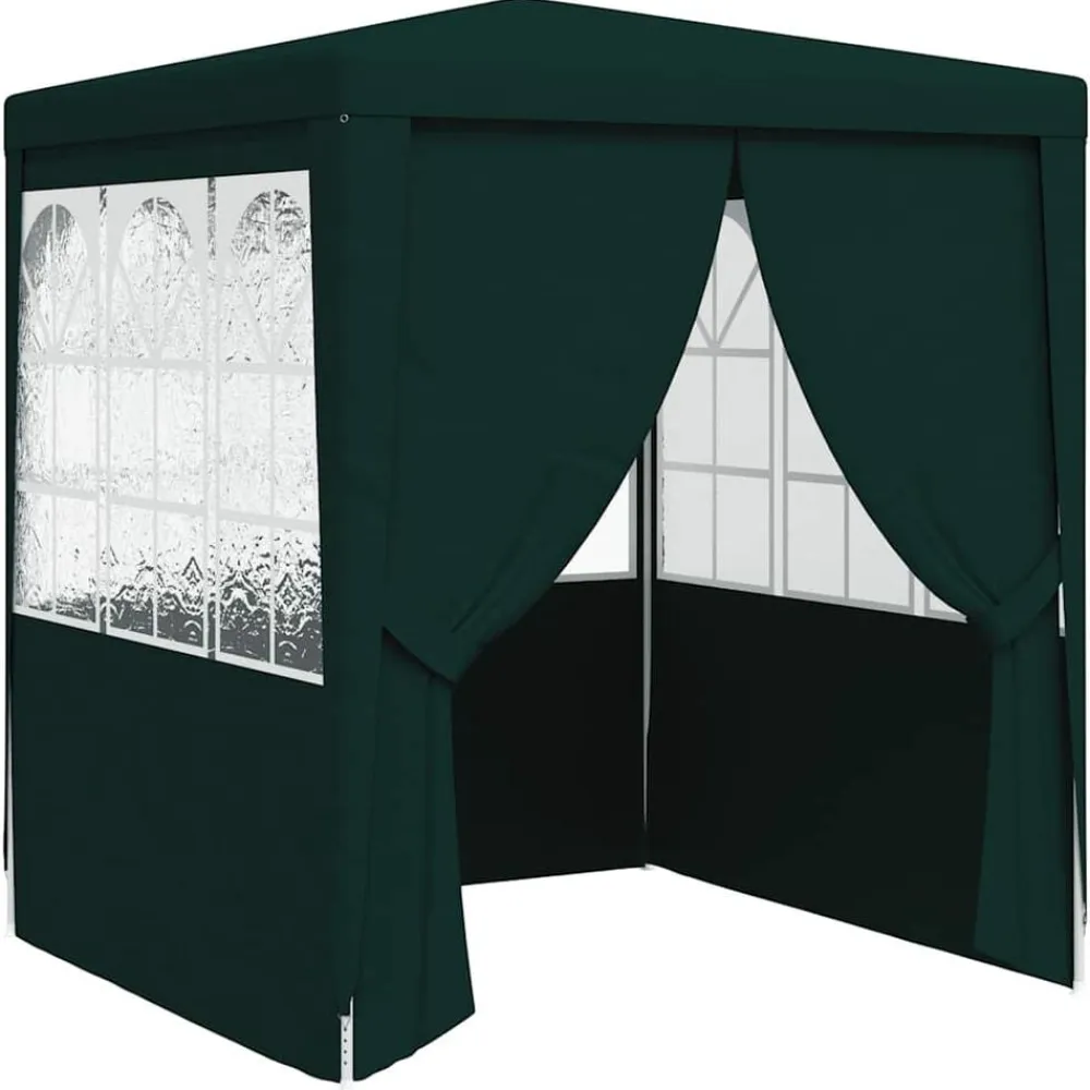 vidaXL Carpa profesional para fiestas con paredes 90 g/m² 2x2 m Verde Discount