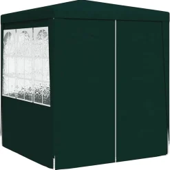 vidaXL Carpa profesional para fiestas con paredes 90 g/m² 2x2 m Verde Discount