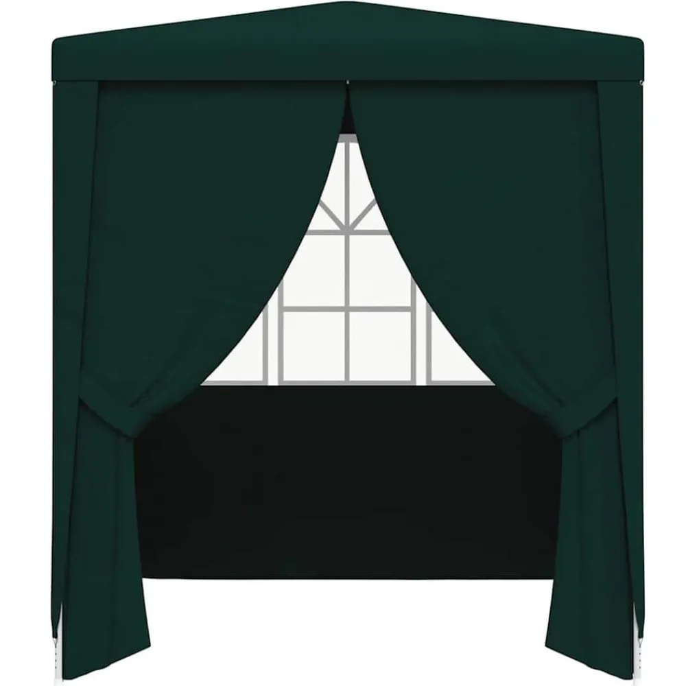 vidaXL Carpa profesional para fiestas con paredes 90 g/m² 2x2 m Verde Discount