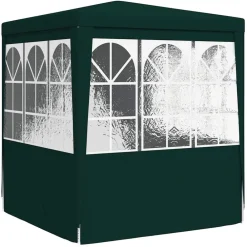 vidaXL Carpa profesional para fiestas con paredes 90 g/m² 2x2 m Verde Discount