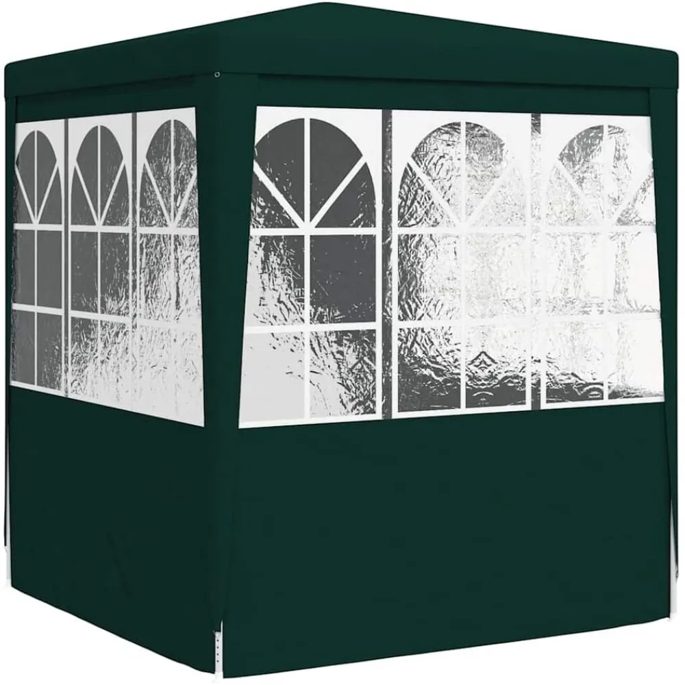 vidaXL Carpa profesional para fiestas con paredes 90 g/m² 2x2 m Verde Discount