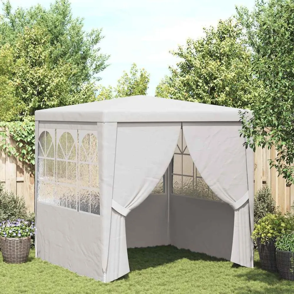 vidaXL Carpa profesional para fiestas con paredes 90 g/m² 2x2 m Blanco Hot