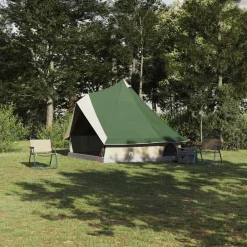 vidaXL Carpa Tipi con techo 400 x 346 x 250 cm tafetán Verde