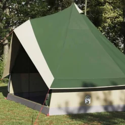 vidaXL Carpa Tipi con techo 400 x 346 x 250 cm tafetán Verde