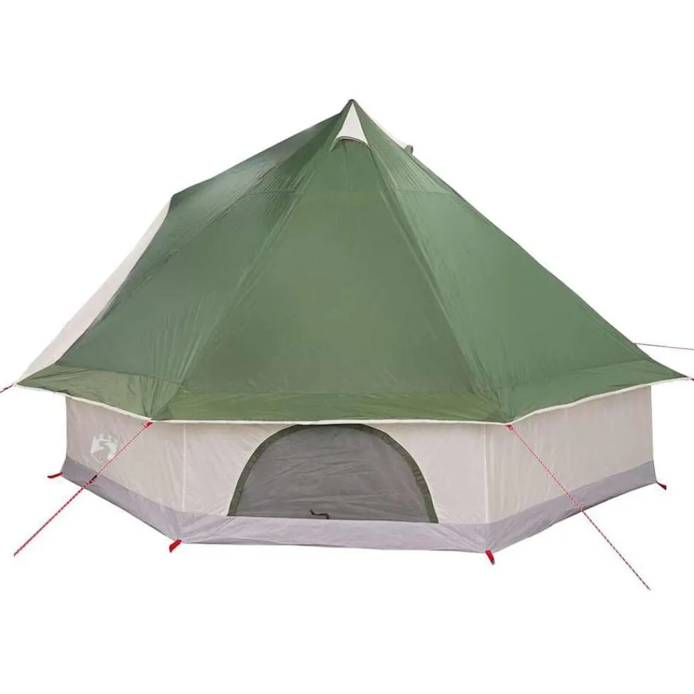 vidaXL Carpa Tipi con techo 400 x 346 x 250 cm tafetán Verde