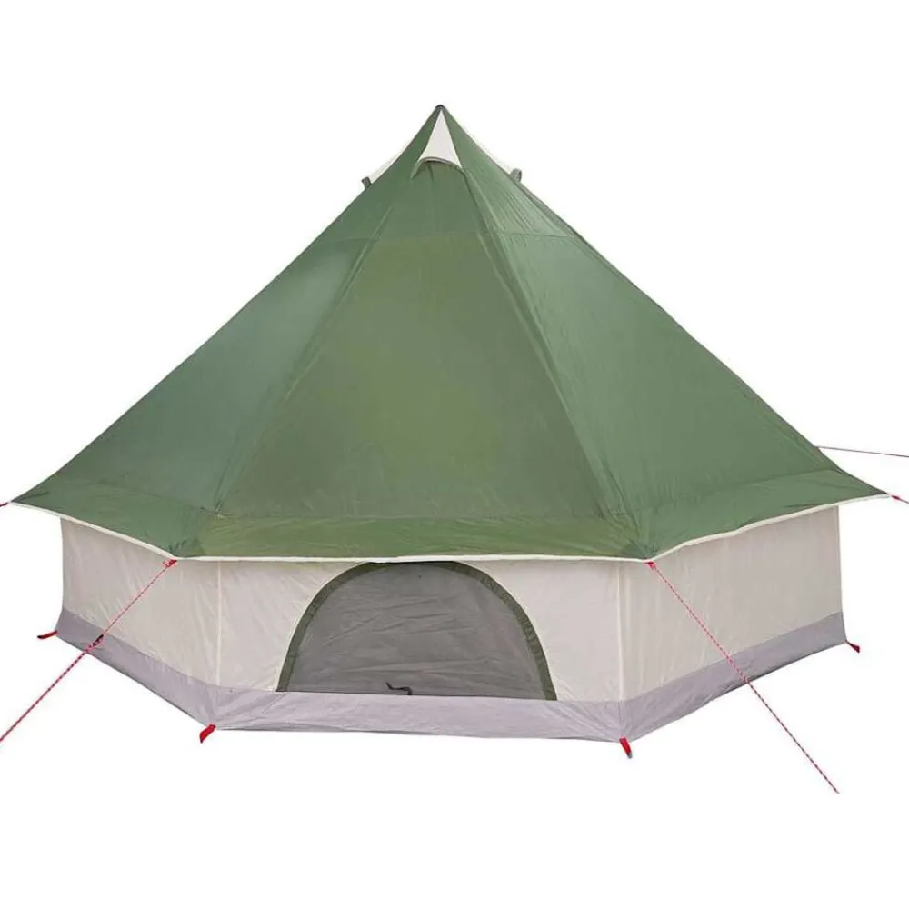 vidaXL Carpa Tipi con techo 400 x 346 x 250 cm tafetán Verde