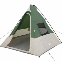 vidaXL Carpa Tipi con techo 383 x 338 x 217 cm tafetán Verde Hot