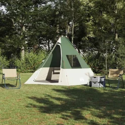 vidaXL Carpa Tipi con techo 383 x 338 x 217 cm tafetán Verde Hot