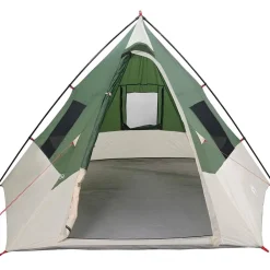 vidaXL Carpa Tipi con techo 383 x 338 x 217 cm tafetán Verde Hot