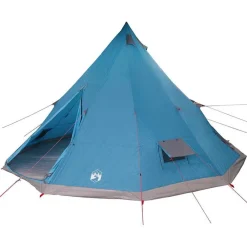 vidaXL Carpa Tipi con techo 560 x 560 x 300 cm tafetán Azul Discount