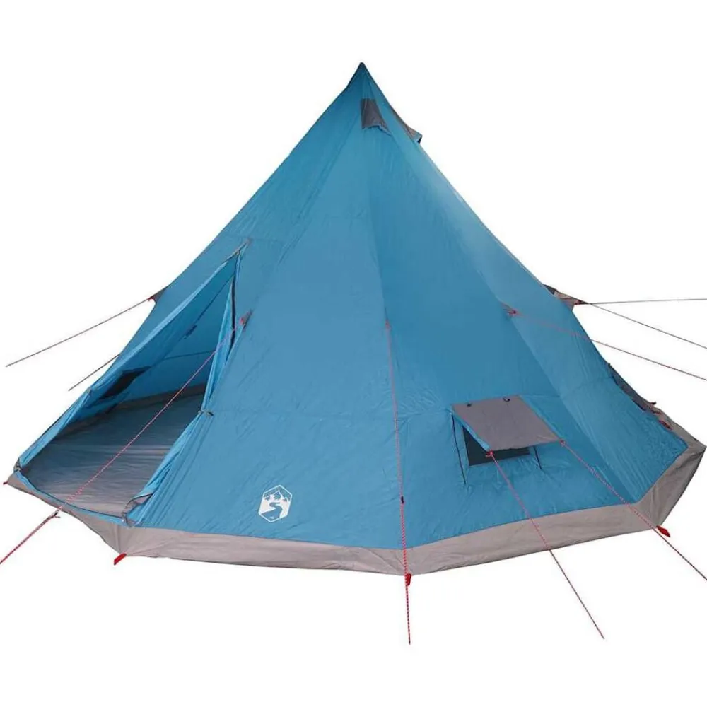 vidaXL Carpa Tipi con techo 560 x 560 x 300 cm tafetán Azul Discount