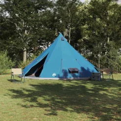 vidaXL Carpa Tipi con techo 560 x 560 x 300 cm tafetán Azul Discount
