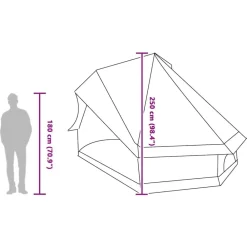vidaXL Actividades Al Aire Libre-Carpa Tipi con techo 400 x 346 x 250 cm tafetán