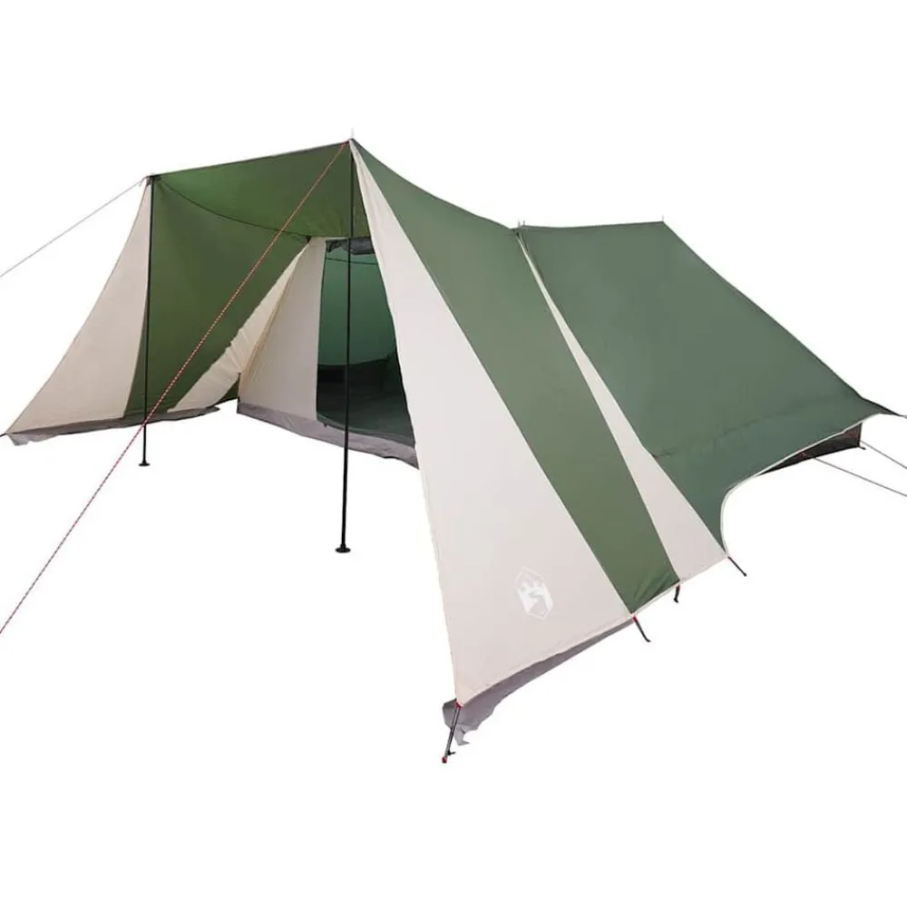 vidaXL Carpa Tipi con techo 660 x 456 x 200 cm tafetán Verde Outlet