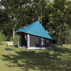 vidaXL Carpa Tipi con techo 404 x 370 x 270 cm tafetán Azul Outlet