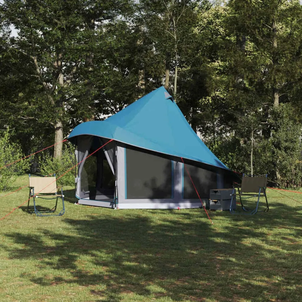 vidaXL Carpa Tipi con techo 404 x 370 x 270 cm tafetán Azul Outlet