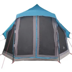 vidaXL Carpa Tipi con techo 404 x 370 x 270 cm tafetán Azul Outlet