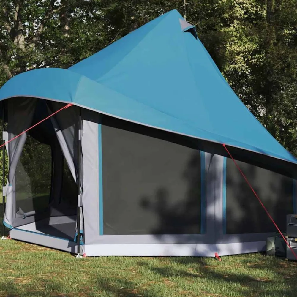 vidaXL Carpa Tipi con techo 404 x 370 x 270 cm tafetán Azul Outlet