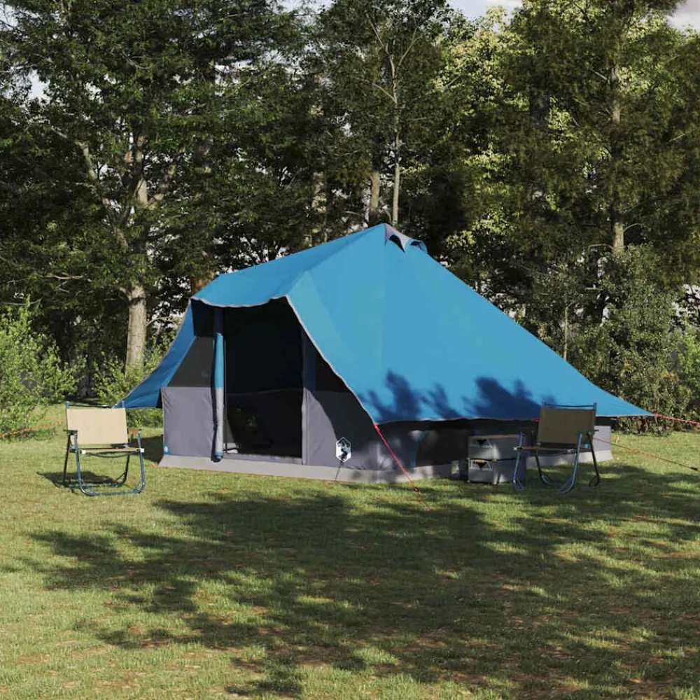 vidaXL Carpa Tipi con techo 358 x 296 x 258 cm tafetán Azul Sale
