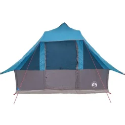 vidaXL Carpa Tipi con techo 358 x 296 x 258 cm tafetán Azul Sale