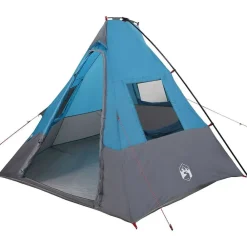 vidaXL Carpa Tipi con techo 383 x 338 x 217 cm tafetán Azul Best