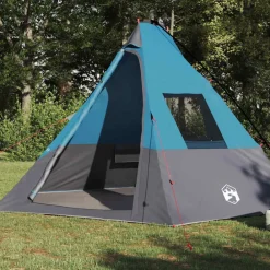 vidaXL Carpa Tipi con techo 383 x 338 x 217 cm tafetán Azul Best