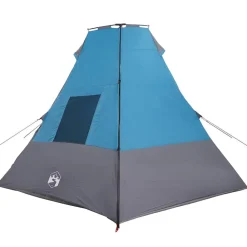 vidaXL Carpa Tipi con techo 383 x 338 x 217 cm tafetán Azul Best