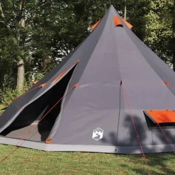 vidaXL Carpa Tipi con techo 560 x 560 x 300 cm tafetán Gris y naranja Best