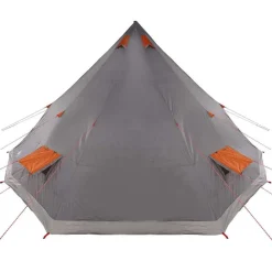 vidaXL Carpa Tipi con techo 560 x 560 x 300 cm tafetán Gris y naranja Best