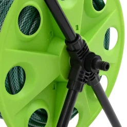 vidaXL Carrete de manguera con set de racores PVC verde 0,5