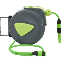 vidaXL Carrete de manguera retráctil automático de pared 10+1 m Discount
