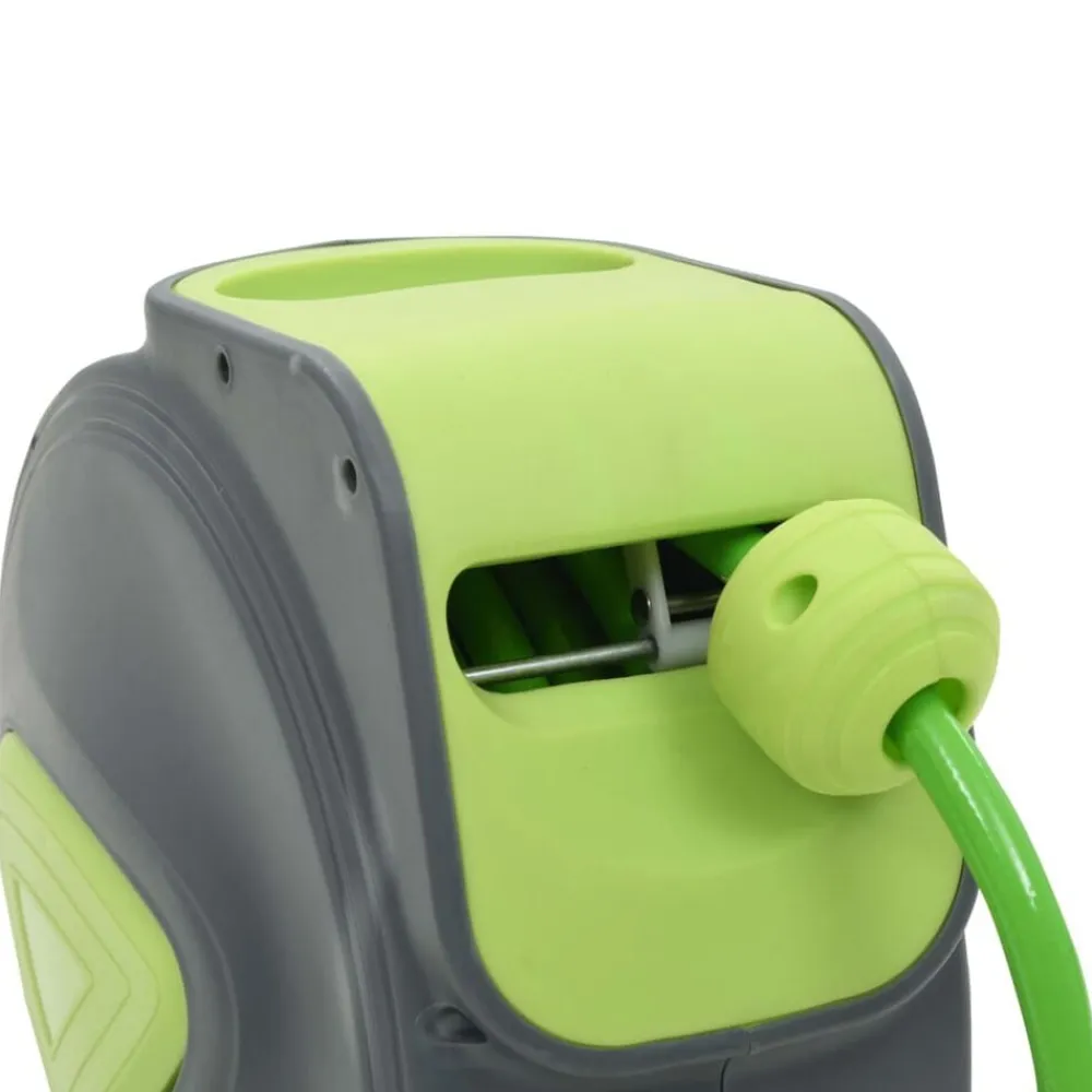 vidaXL Carrete de manguera retráctil automático de pared 10+1 m Discount