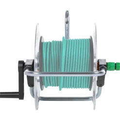 vidaXL Carrete de pared para manguera de 50 m 1/2" o 35 m 3/4" acero Discount