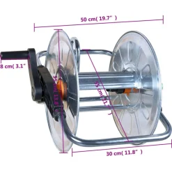 vidaXL Carrete de pared para manguera de 50 m 1/2