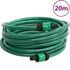 vidaXL Carrete de rollo para manguera de pie PVC verde 20 m Clearance