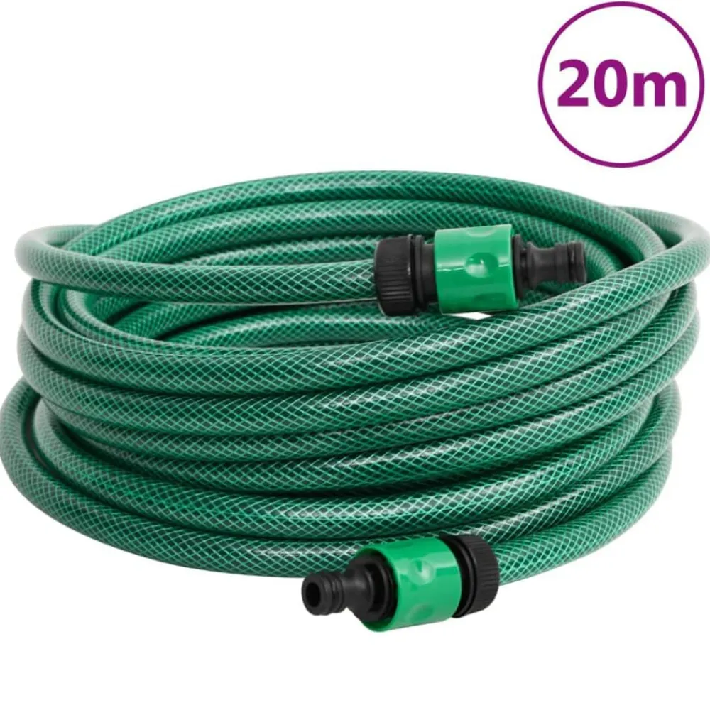 vidaXL Carrete de rollo para manguera de pie PVC verde 20 m Clearance