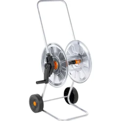 vidaXL Carrete de rollo para manguera de 50 m 1/2" o 35 m 3/4" acero Best