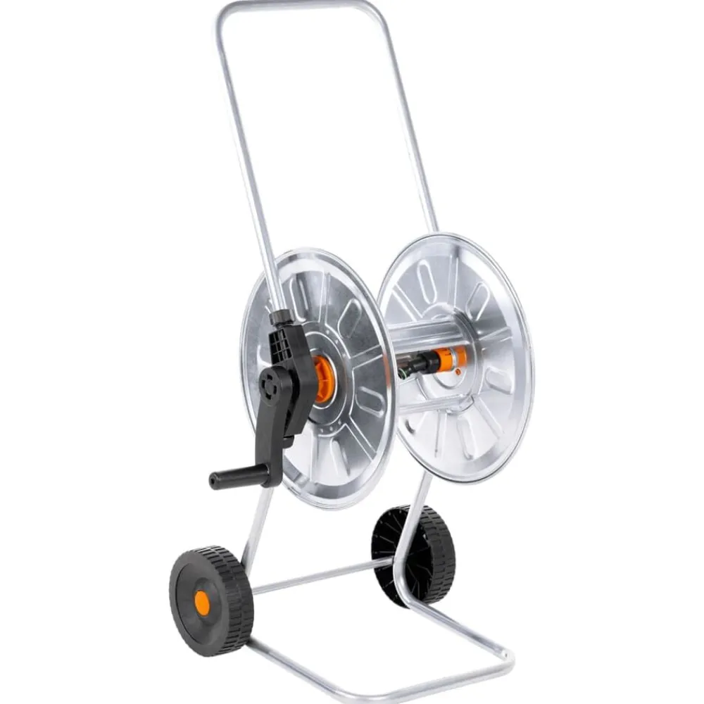 vidaXL Carrete de rollo para manguera de 50 m 1/2" o 35 m 3/4" acero Best