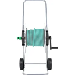 vidaXL Carrete de rollo para manguera de 50 m 1/2" o 35 m 3/4" acero Best