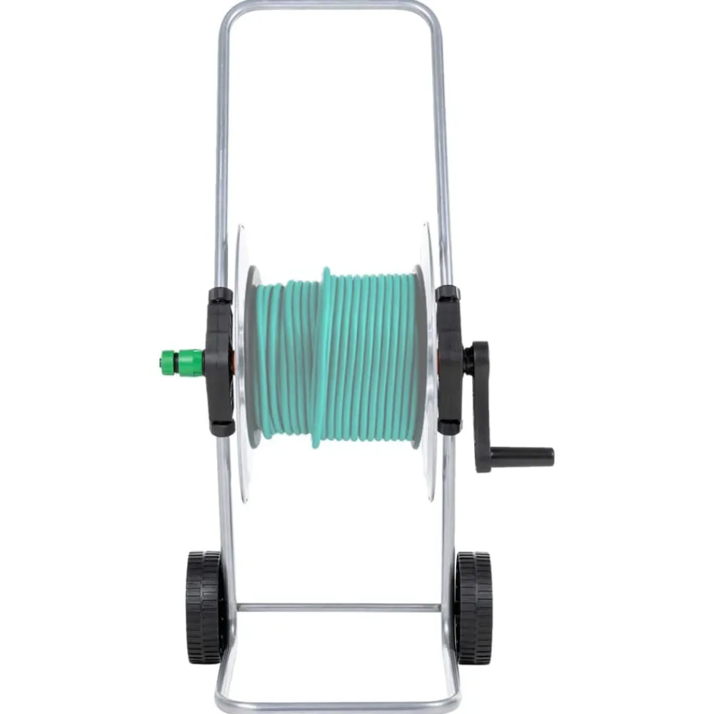 vidaXL Carrete de rollo para manguera de 50 m 1/2" o 35 m 3/4" acero Best