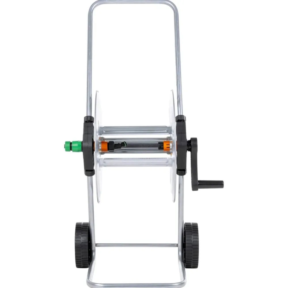 vidaXL Carrete de rollo para manguera de 50 m 1/2" o 35 m 3/4" acero Best
