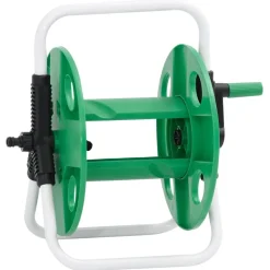 vidaXL Carrete de rollo para manguera de pie acero verde 45 m 1/2" Sale