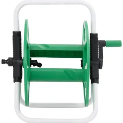 vidaXL Carrete de rollo para manguera de pie acero verde 45 m 1/2