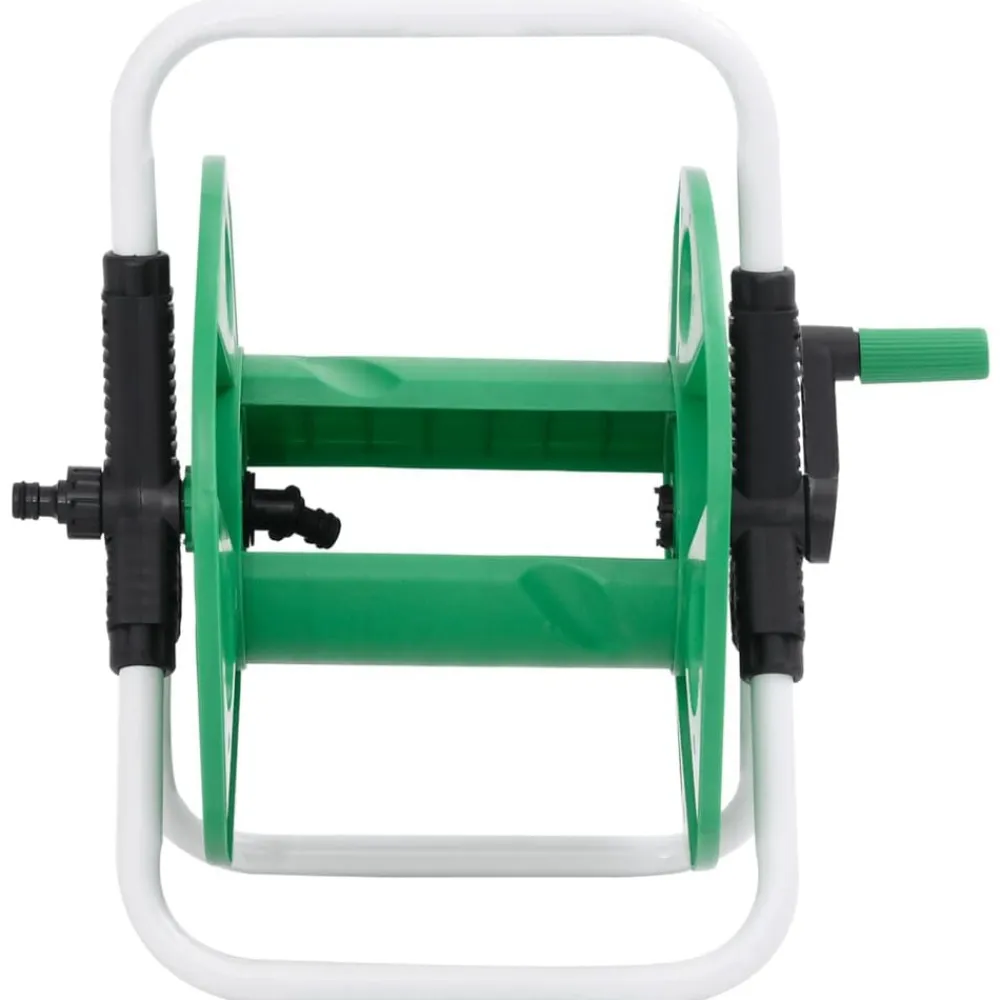 vidaXL Carrete de rollo para manguera de pie acero verde 45 m 1/2" Sale