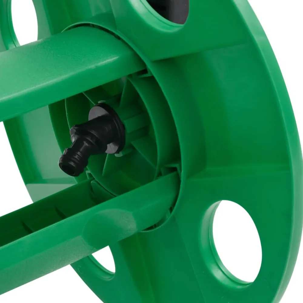 vidaXL Carrete de rollo para manguera de pie acero verde 45 m 1/2" Sale
