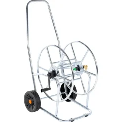 vidaXL Accesorios De Bricolaje-Carrito carrete para manguera de 80 m 3/4" acero