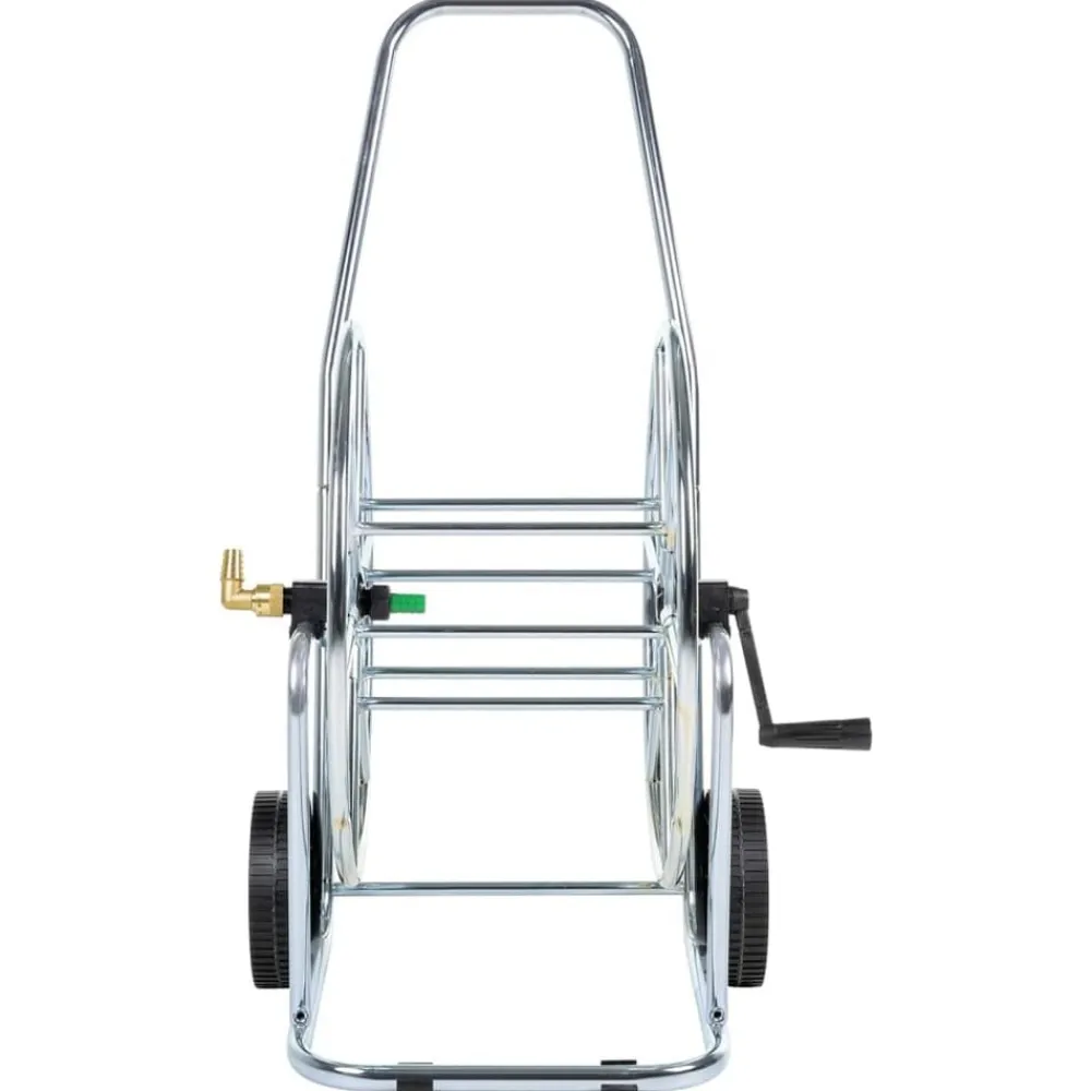 vidaXL Accesorios De Bricolaje-Carrito carrete para manguera de 80 m 3/4" acero