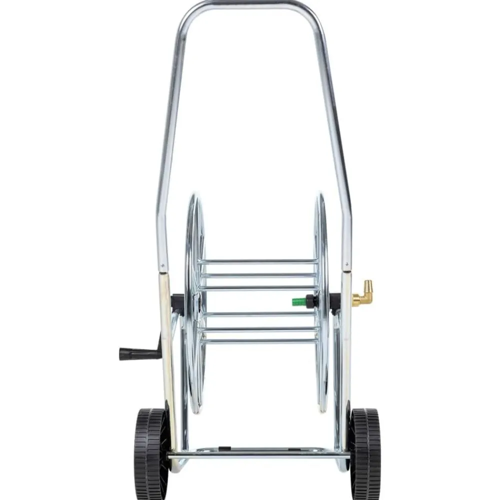 vidaXL Accesorios De Bricolaje-Carrito carrete para manguera de 80 m 3/4" acero